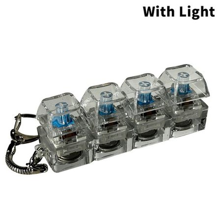 Kannettava näppäimistön napsuttelija-fidget-avaimenperä - Stressilelu aikuisille ja lapsille RGB:llä, ystävät - Mekaaninen ääni sensorinen avaimenperä