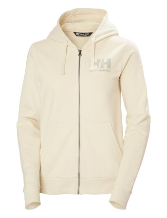W Hh Logo Full Zip Hoodie 2.0 Cream Helly Hansen