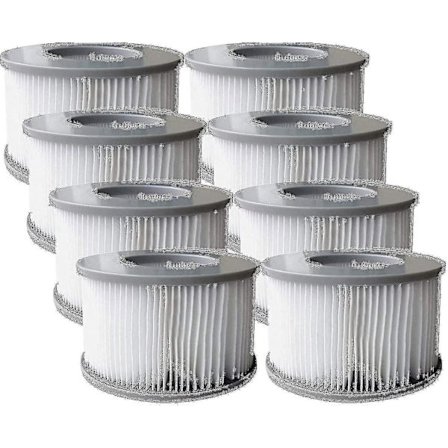 Pakke med 8 erstatningsfilterpatroner til Mspa oppblåsbar basseng, Ruikalucky Jacuzzi