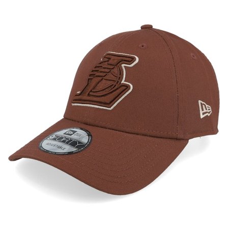 New Era - NBA Marron adjustable Casquette - Los Angeles Lakers Team Outline 9FORTY Brown Adjustable @ Hatstore