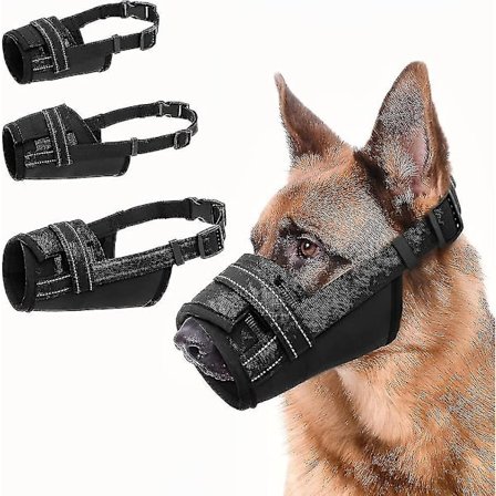 Myke Hundemunnkurver - Justerbare Munnkurver For Mellomstore Og Store Hunder Pustende Og Drikkbare For Biting Bjeffing Tygging Ea