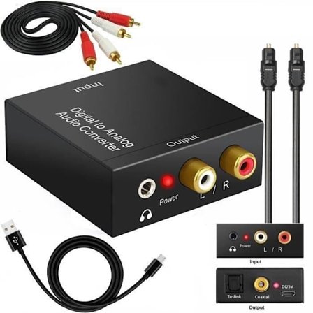 TD Audio Converter 3,5 mm ljudutgång Brett utbud av applikationer Plug and play