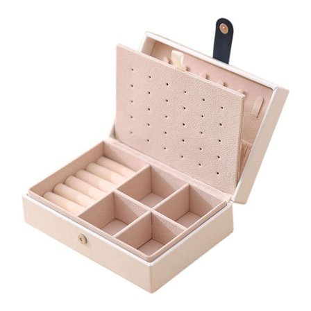 Flip smykkeskrin Opbevaringsæske HVID