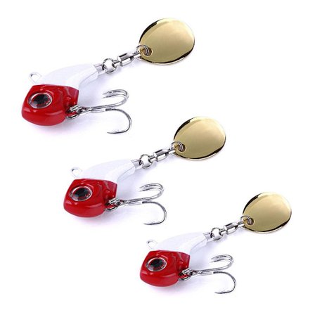 3-pak VIB-blink med ske - Forskellige størrelser og farver