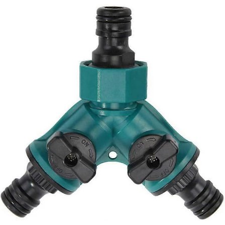 2-veis hageslangekobling med tilbakeslagsventil, Y-type vannfordelingsventil for hageslange