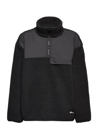 Teen Halfzip Fleece Y Sweat-shirt Genser Svart Jack Wolfskin*Betinget Tilbud