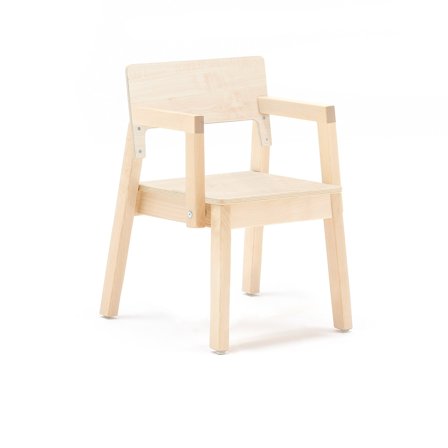 Kinderstuhl LOVE mit Armlehnen, H 350 mm, Birke, Laminat Birke