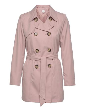 Onlvalerie Trenchcoat Otw Trench Coat Kåpe Rosa ONLY
