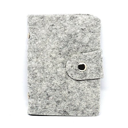 Huopakorttikotelo - 24 korttipaikkaa - Vaaleanharmaa