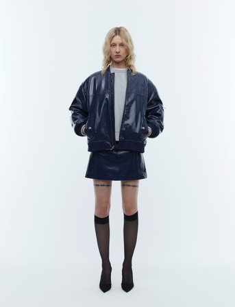 2NDDAY 2Nd Santos - Soft Patent Leather - Navy - 40