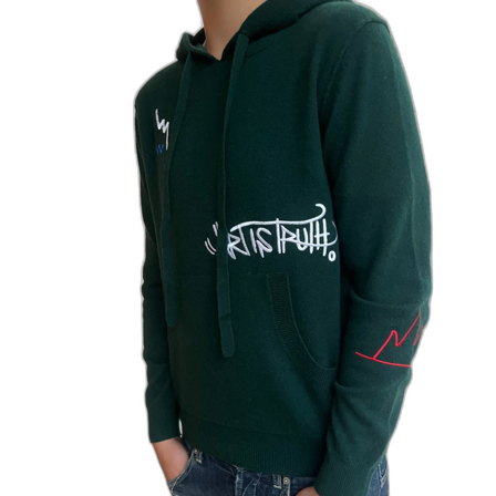 Mörkgrön hoodie Zadig & Voltaire