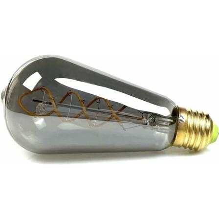 Led-pære Vintage pære 4W dæmpbar røget glas 2700K varm hvid Edison skrue E27 sokkel 220/240V dekorative pærer ST64