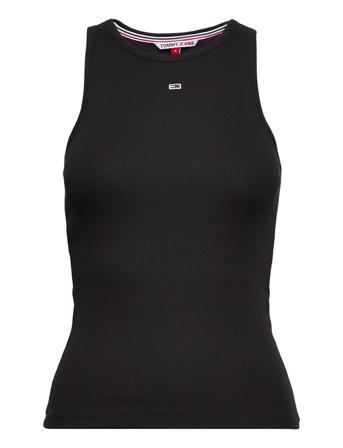 Tjw Essential Rib Tank T-shirts & Tops Sleeveless Svart Tommy Jeans