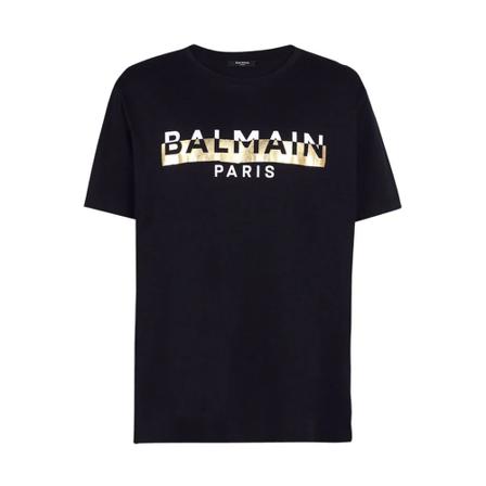 Balmain, T-Shirt Xh 0Eg 010Bb 59 Zwart, Heren, Maat:L