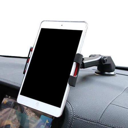 Bilinstrumentbräda Vindruta Tabletfäste Hållare för surfplatta Bilfäste black