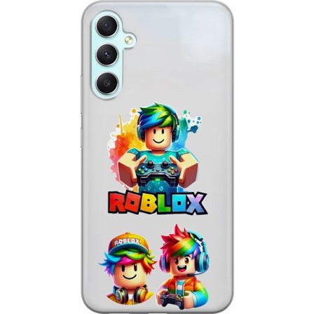 Kompatibelt Mobildeksel til Samsung Galaxy A34 Roblox Regnbue Gamer Design