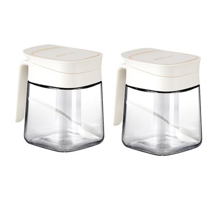 Glasskryddburkar Fuktsäker kryddförvaring med sked, 300 ml