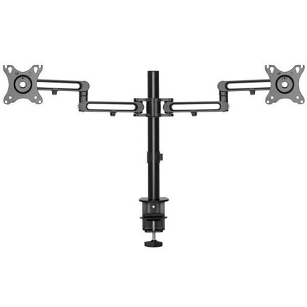 StarTech Desk Mount Dual Monitor Arm, Desk Clamp VESA Compatible Monitor Mount for up to 32 inch Displays, Ergonomic Articulating Monitor Arm, Height