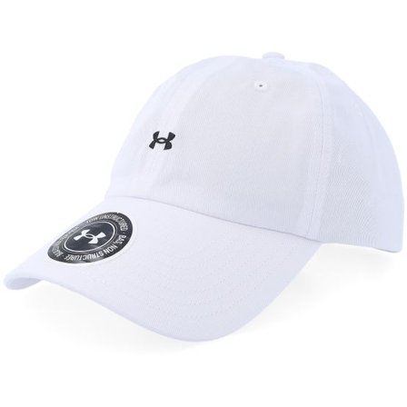 Under Armour - Vit unconstructed Keps - Womens Essential Low Adjustable White Dad Cap @ Hatstore