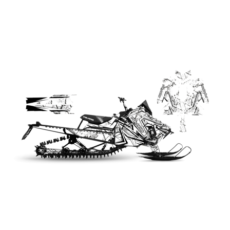 Dekalkit SweTown Real Camo Vit - Polaris Axys 800 SKS 146 2018-2020