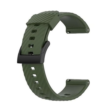Til Suunto 7 24 mm ensfarvet silikone urrem