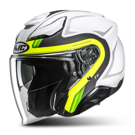 HJC F31 Bask Open Helmet Fluo Yellow/White L