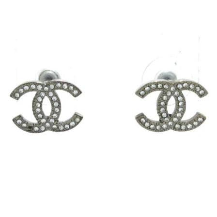 Chanel Vintage Pre-owned Metal reringe Grå, Dame Vintage Smykker, Størrelse: ONE Size