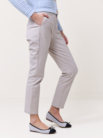 MATCH - Paris chinos - Marie Philippe - Str. 38 - Dame - Bukser & Jeans - Grå - 52% Bomull, 41% viskose, 7% Elastan