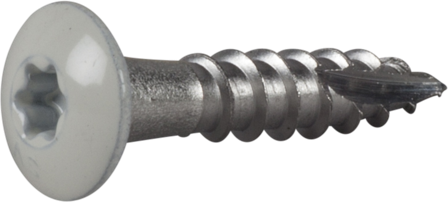 ESSVE 590406 Rennekrokskrue 4,8 mm Ø, hvit, TX20 35 mm, 250-pakning, Innfesting