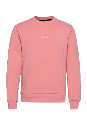 Interlock Micro Logo Sweatshirt Sweatshirt Trøje Lyserød Calvin Klein