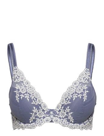 Embrace Lace Lingerie Bras & Tops Plunge Bras Sininen Wacoal