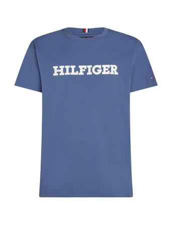 Twill Embroidery Monotype Tee Tops T-shirts Short-sleeved Blue Tommy Hilfiger