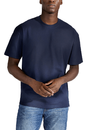 Bread & Boxers Heavy Tee T-shirts Herr Blå XL