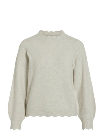 Vinikolina O-Neck L/S Knit Top - Noos Cream Vila