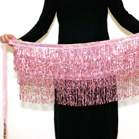 Dam Magdans Paljett Hip Scarf Boho Style Party Kostym För Dansfester