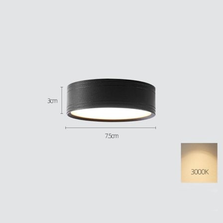 Led-kattolamppu Led-alasvalo MUSTA--5W MUSTA--5W