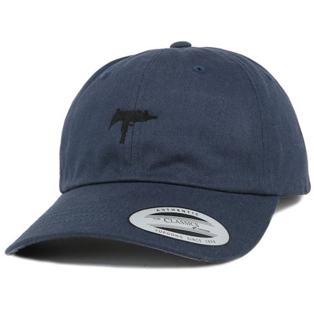 GUNS n SKULLS - Blå adjustable Keps - Uzi Navy Dad Cap Adjustable @ Hatstore