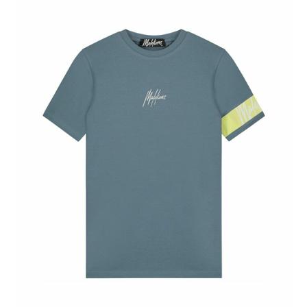 Malelions, Captain T-shirt Blauw, Heren, Maat:S,Bedrukt