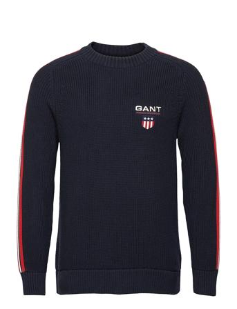 D1. Gant Retro Shield C-Neck Blue GANT