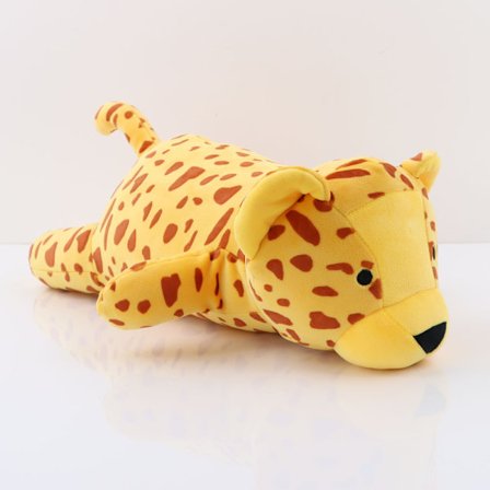 Oransje leopard plysj dukke pute 60cm