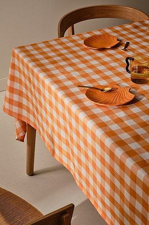 Jotex - Avtorkningsbar Bordsduk Orange/vit BILLAN - Köp Dukar hos Jotex