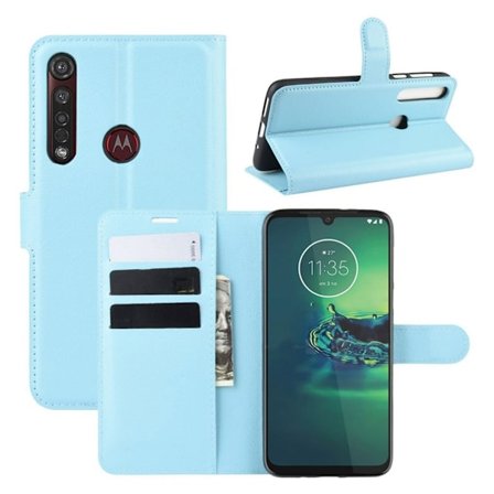 Classic Motorola Moto G8 Plus flip case - Baby Blå