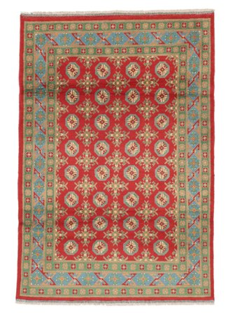 Handgeknüpft Afghan Fine 117X171 Wollteppich Braun/Dunkelgelb Klein
