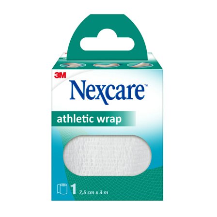 Nexcare Athletic Wrap støttebandasje 7,5 cm x 3 m hvit 1 stk