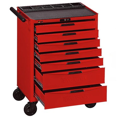 Teng Tools TCW807N Verktygsvagn 7 lådor, Garageinredning & förvaring