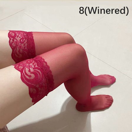 Stor størrelse Damestrømper Blonder Knesokk Stor Plussstørrelse Sexy Th