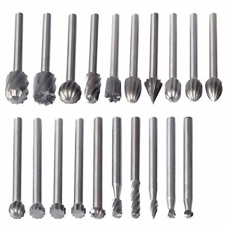 20 stk. HSS roterende fræsere roterende fræsere fræsebits værktøj til træbearbejdning fræsning tilbehør roterende værktøj