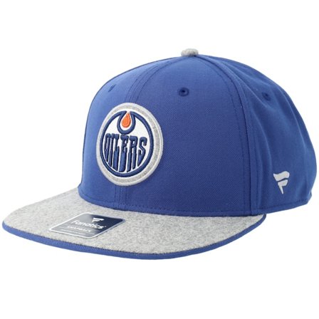 Fanatics - Azul snapback Gorra - Edmonton Oilers Loden Flat Brim Blue/Gray Snapback @ Hatstore