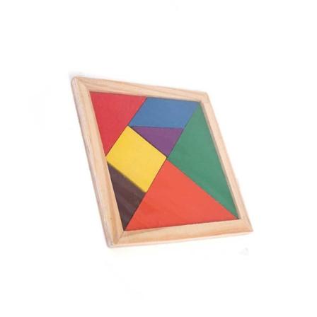 Utvecklande Tangram Pusselleksak Multiformad Slitstark