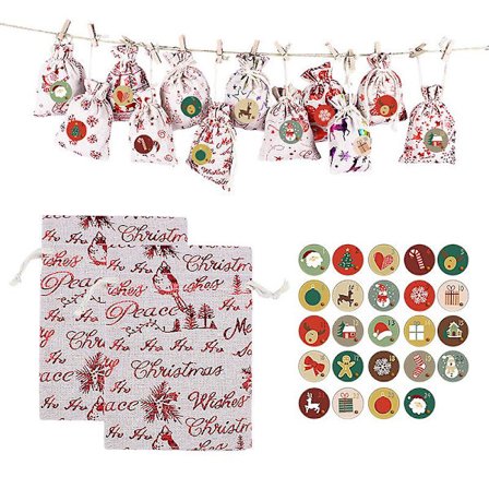 Gör-det-själv adventskalender hängande förpackningssträng